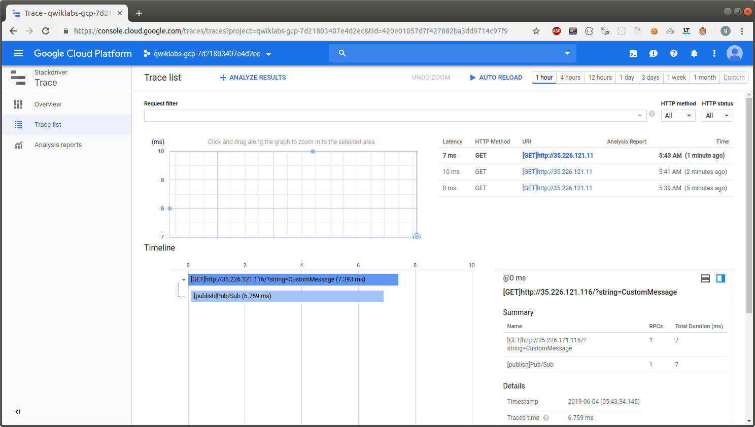 Tracing with Stackdriver on Kubernetes Engine