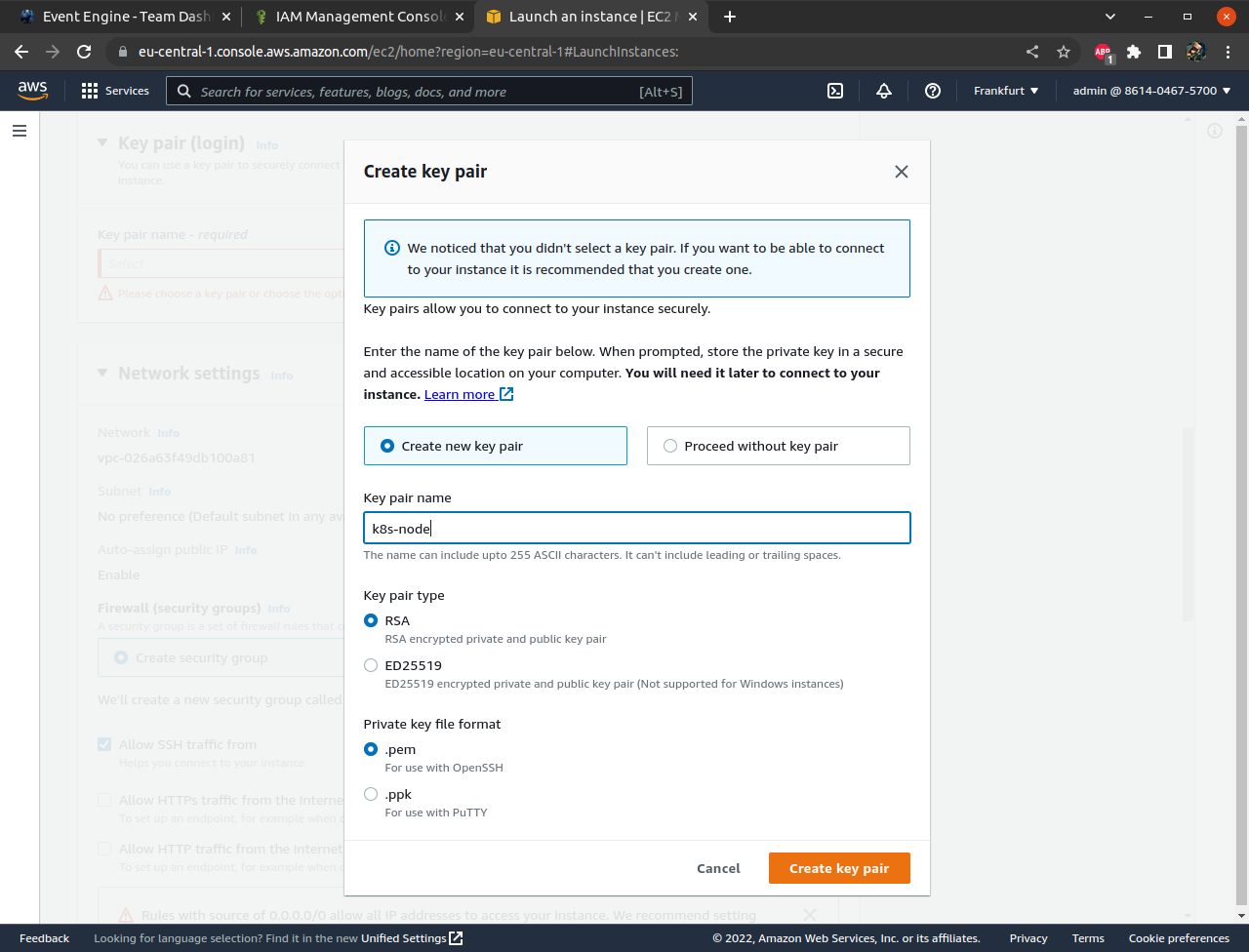 Clouds Amazon (AWS) - Kubernetes Setup (AWS)