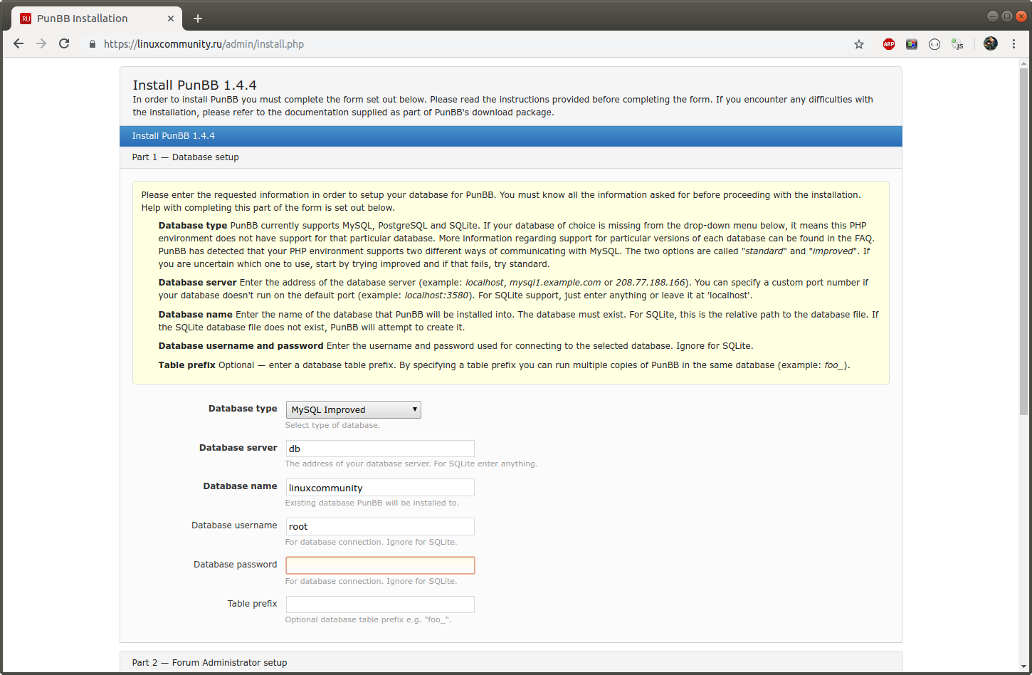 lamp server inside docker
